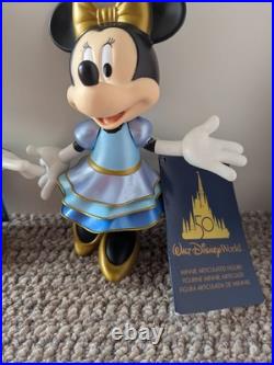 Walt Disney World 50th Anniversary Mickey & Minnie Articulated Figures With Tag