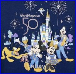 Walt Disney World 50th Anniversary Mickey Mouse And Friends Ladies Hoodie Sz 1X