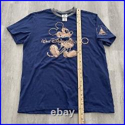Walt Disney World 50th Anniversary Mickey Ringer T-Shirt Blue Size Medium Disney
