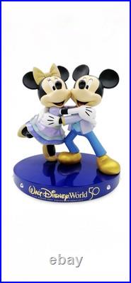 Walt Disney World 50th Anniversary Mickey and Minnie Mouse Ornament Figure BNIB