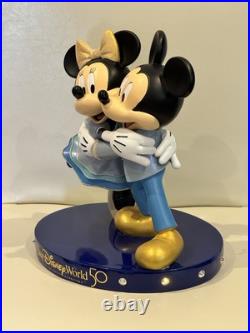 Walt Disney World 50th Anniversary Mickey and Minnie Mouse Ornament Figure BNIB