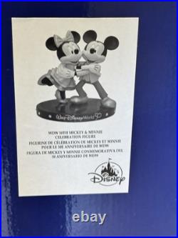 Walt Disney World 50th Anniversary Mickey and Minnie Mouse Ornament Figure BNIB