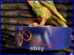 Walt Disney World 50th Anniversary Musical Parrot Pirate Figurine Slight Damage