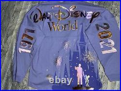 Walt Disney World 50th Anniversary October 1st Glitter Spirit Jersey Size L NEW