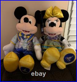 Walt Disney World 50th Anniversary Plush Mickey And Minnie Mouse Set of Two NWT