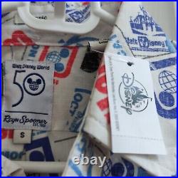 Walt Disney World 50th Anniversary Retro Reyn Spooner Classic Woven Shirt S