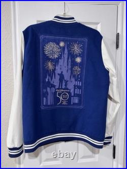 Walt Disney World 50th Anniversary Varsity Jacket Oct 1, 2021 Never Worn Size Lg