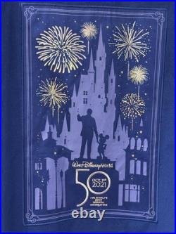 Walt Disney World 50th Anniversary Varsity Jacket Oct 1, 2021 Never Worn Size Lg