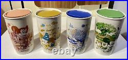Walt Disney World 50th Anniversary Vault Starbucks Ceramic Tumbler Mug Set NEW