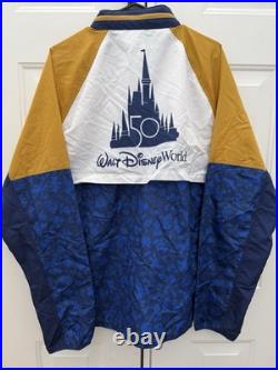 Walt Disney World 50th Anniversary Zip-Up Packable Hood Windbreaker Jacket XXL