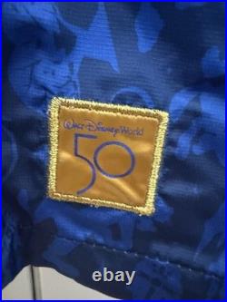 Walt Disney World 50th Anniversary Zip-Up Packable Hood Windbreaker Jacket XXL