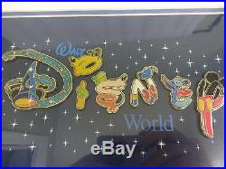 Walt Disney World 6 Pin Set Picture Framed Letters Steve Zollman OE COV COA