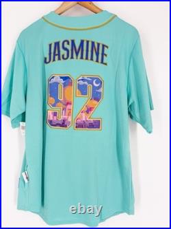 Walt Disney World Aladdin Princess Jasmine Baseball Jersey Adult Sz L NWT