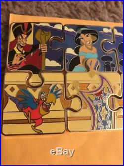 Walt Disney World Aladdin Puzzle Piece Mystery Collection Complete Set LE