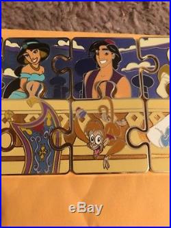 Walt Disney World Aladdin Puzzle Piece Mystery Collection Complete Set LE