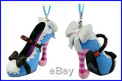 Walt Disney World Alice in Wonderland Shoe Ornaments. New with tags. Retired