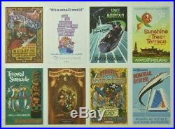 Walt Disney World Attraction Poster Art- Set of 12 Unused Prints- 12×18 Each P1