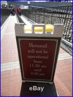 Walt Disney World Authentic Monorail sign Used Park Prop Magic Kingdom