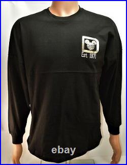 Walt Disney World Black & Silver Sequins Spirit Jersey Sweater Shirt Sz L RARE