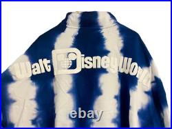 Walt Disney World Blue & White Tie Dye Half Zip Top Jumper Size 2XL BNWT