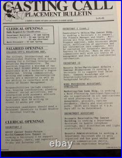 Walt Disney World Cast Member Papers & Guides Ephemera Lot 1986-1992