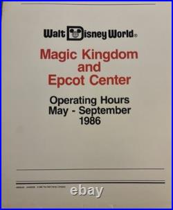 Walt Disney World Cast Member Papers & Guides Ephemera Lot 1986-1992