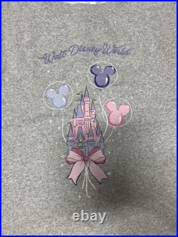 Walt Disney World Castle Balloon Graphic Logo Crewneck Pullover Sweatshirt XL