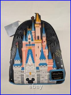 Walt Disney World Castle Fireworks Loungefly Backpack Light Up