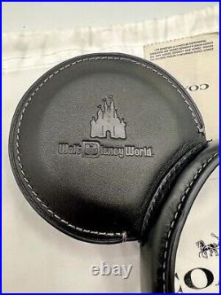 Walt Disney World Coach 2022 50th Anniversary Mickey Ears Black Leather New Tags