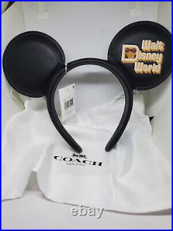 Walt Disney World Coach 2022 50th Mickey Ears Black Leather