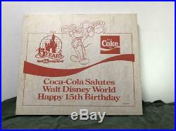 Walt Disney World Coca Cola Pin Set With Original Box 15th Year 1986 Vintage