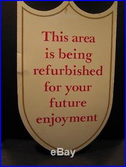 Walt Disney World Construction Wooden Sign Prop Used for Magic Kingdom Rehabs