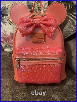 Walt Disney World Coral Loungefly Mini Backpack BNWT