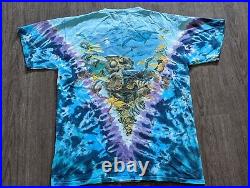 Walt Disney World Deep Sea Pirates Treasure Tie Dye T Shirt Liquid Blue Large L