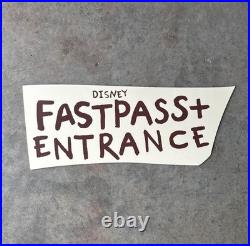 Walt Disney World Disney FASTPASS + Entrance area sign prop