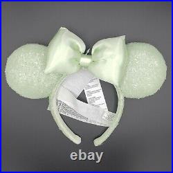 Walt Disney World Disney Parks Mint Green Sequin Minnie Mouse Ears Headband