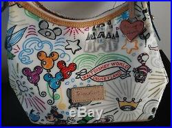 Walt Disney World Dooney And Burke Purse Bag Sketch Shopper Dumbo Cheshire Cat
