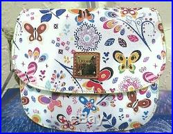 Walt Disney World Dooney & Bourke Flower And Garden Saddle Crossbody Bag, Nwt