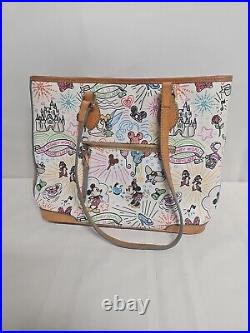 Walt Disney World Dooney & Bourke Sketch Medium Tote Bag Purse Disney Parks