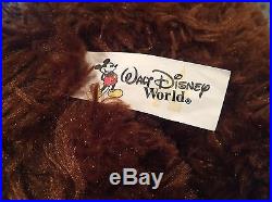 Walt Disney World Duffy HIDDEN MICKEY Dark Chocolate Brown Bear Plush 16