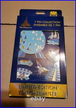 Walt Disney World EPCOT 50th Anniversary 7 Pin Collection Box Set