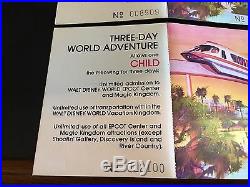 Walt Disney World EPCOT Center UNUSED NEW Special Edition Commemorative Vouchers