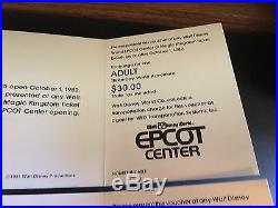 Walt Disney World EPCOT Center UNUSED NEW Special Edition Commemorative Vouchers