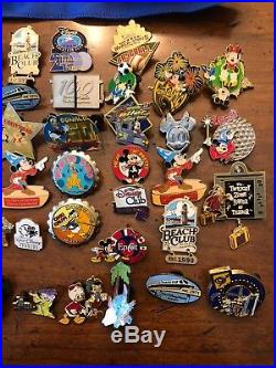 Walt Disney World Early 2000s (60+) Pin Lot & 3 lanyards RARE