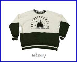 Walt Disney World Embroidered Castle Pullover Sweatshirt-Green/White