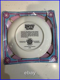 Walt Disney World Epcot Center Figment Souvenir Ceramic Plate with Original Box