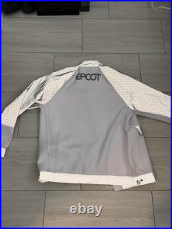 Walt Disney World Epcot Reflective Grey White Spaceship Earth Jacket Size L