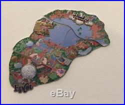 Walt Disney World Epcot Spaceship Earth Showcase Cast Atlas Map Pin Puzzle Set