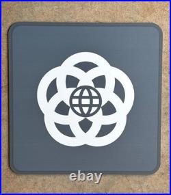 Walt Disney World Epcot Theme Park Logo Symbol Metal Prop Sign