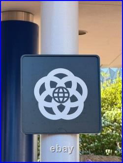 Walt Disney World Epcot Theme Park Logo Symbol Metal Prop Sign